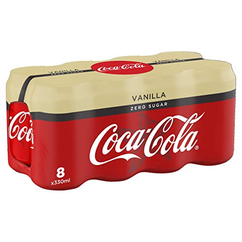 Coca-Cola Zero Sugar Latas de vainilla, 8 x 330 ml