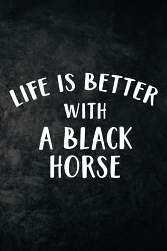 Cocktail Recipe Book - Life Is Better With A Black Horse Farm Animal Lover Pretty: Blank Minimalist Cocktail and Mixed Drink Recipe Book & Organizer, ... for 100+ Alcoholic Beverages,High Performa