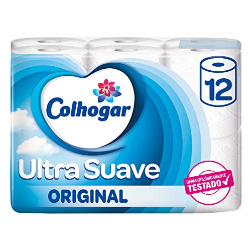 Colhogar Ultra Suave XXL - Papel Higienico Suave - 2 Capas - Paquete de 12 Rollos Extra Largos