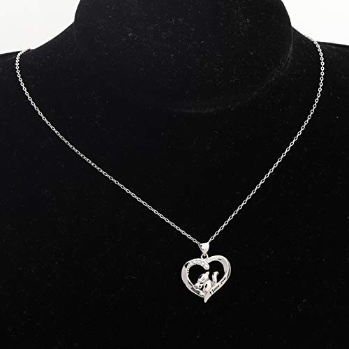 Collar de regalo para amantes de la ardilla, collar con colgante de corazón de ardilla, regalo para mujer, ardilla, susurro, regalo loco, ardilla, regalo para muje