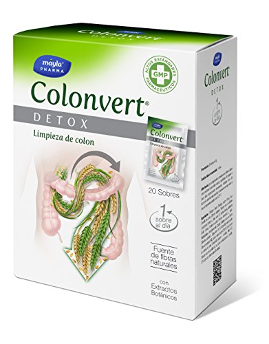 Colonvert Detox 20 sobres, tránsito intestinal normal| Limpieza de Colon, Detoxificante, Depurativo, Antioxidante | Con extractos botánicos | Sin lactosa, Sin gluten