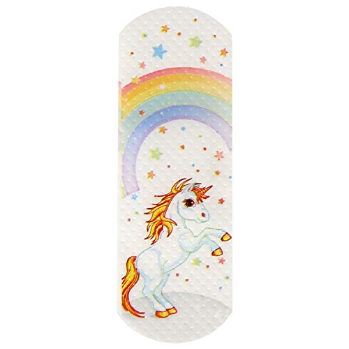 com-four® 40x Parche para niños con Motivos de Unicornio - Tiras de Yeso Repelente al Agua y clínicamente Probado, 57 x 19 mm (Unicornio)