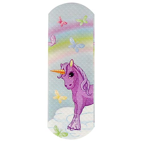 com-four® 40x Parche para niños con Motivos de Unicornio - Tiras de Yeso Repelente al Agua y clínicamente Probado, 57 x 19 mm (Unicornio)