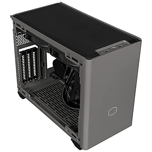 Cooler Master MasterBox NR200P MAX Mini-ITX Caja de PC - Panel Vidrio Templado, Refrigeración CPU AIO 280mm, PSU SFX Gold 850W 80-Plus (Fully Modular), Soporte GPU Vertical c/ Cable Riser PCI-e4.0x16