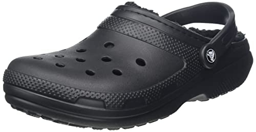 Crocs Classic Lined Clog, Zuecos Unisex Adulto, Black/Black, 38/39 EU