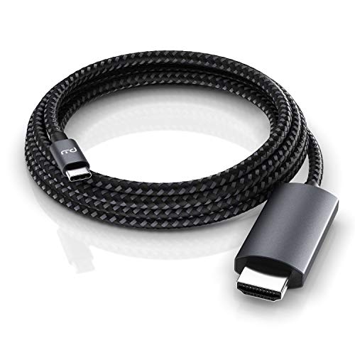 CSL - Cable USB C a HDMI 4K 60Hz - 3m - HDTV 4K - Cable USB tipo C a HDMI 2.0 - Compatible con MacBook Pro 2020 2019 2018 2017, MacBook Air, iPad Pro, Surface Book 2, Galaxy S10 UVM - negro