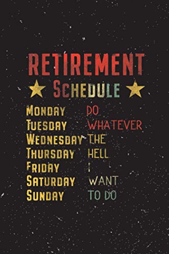 Daily Fitness Sheet - Retirement Schedule Funny Pensioner Retired