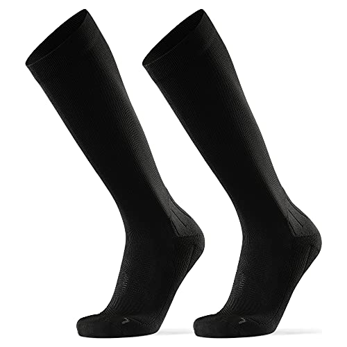 DANISH ENDURANCE Calcetines de Compresión 2 pares (Negro sólido, EU 39-42)