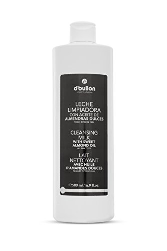 D'Bullón Leche Facial Limpiadora con Aceite de Almendras. Limpiador Facial. Desmaquillante -500 ml