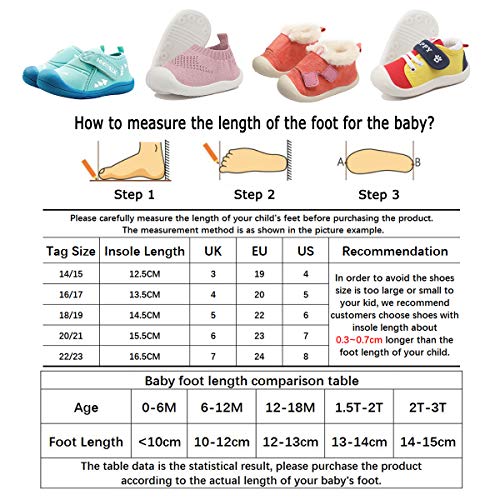 DEBAIJIA Bebé Primeros Pasos Zapatos 1-4 años Niños Niñas Infante Suave Suela Antideslizante Malla Transpirable Ligero 20 EU Gris (Tamaño de la etiqueta-17)