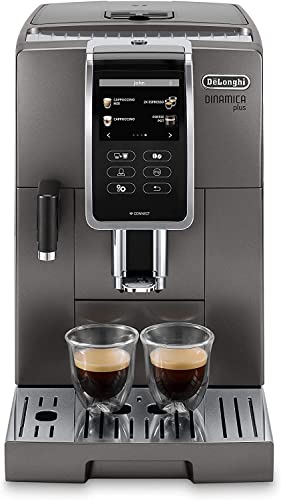 De'Longhi Perfetto Dinamica Plus, Máquina Automática de Café en Grano, Cappuccino, Espresso, ECAM370.95.T, Titanio