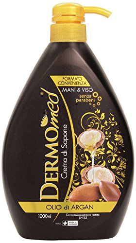 Dermomed Crema de jabón con aceite de argán, 1000 ml