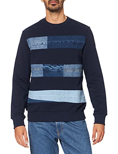 Desigual Sweat_fede Sudadera, Azul, M para Hombre