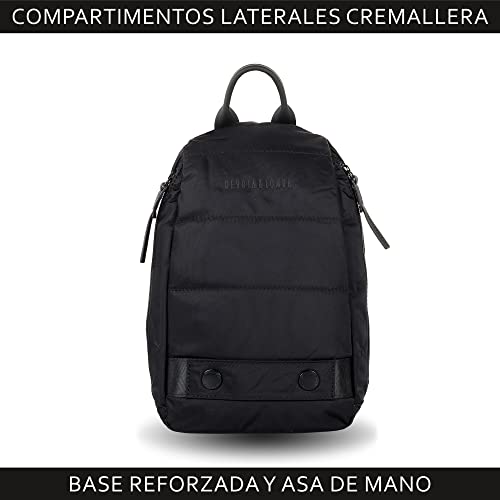 Devota y Lomba Mochila Mujer antirrobo. Mochilas Mujer Casual. Mochila Impermeable. Mochila Mediana. Cómoda y Ligera. Diseño y Calidad. 20 x 32 x 10 cm. PLEX 227983_01. Color Negro