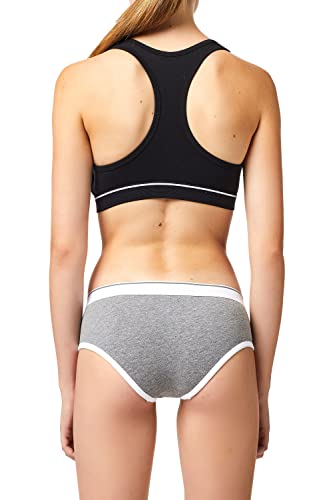 Diesel UFPN-OXY-THREEPACK, Braguita para Mujer, Multicolor (Black/Black/Dark Grey Melange E4372/0eauf), 36 (Talla del fabricante: Small), Pack de 3