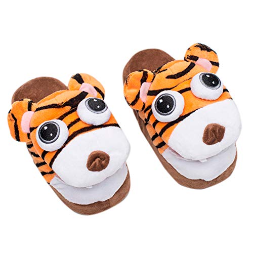 Direct TV Outlet Footimals Visto en TV Zapatillas de Estar por Casa Confortables y Divertidas con Animal para Niño y Niña - Tigre Talla M