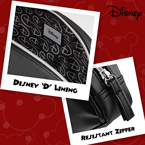 Disney Neceser Mujer de Mickey o Minnie Mouse, Neceser Maquillaje, Regalos para Mujer y Adolescente (Negro(Mickey))