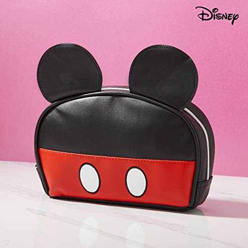 Disney Neceser Mujer de Mickey o Minnie Mouse, Neceser Maquillaje, Regalos para Mujer y Adolescente (Negro(Mickey))