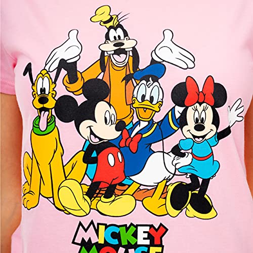Disney Pijama para Mujer Mickey Mouse Minnie Mouse y y Amigos Rosa Large