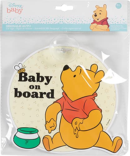 DISNEY WINNIE Señal de coche Baby On Board Winnie The Pooh con ventosa - 500 g, 070.00000000010457