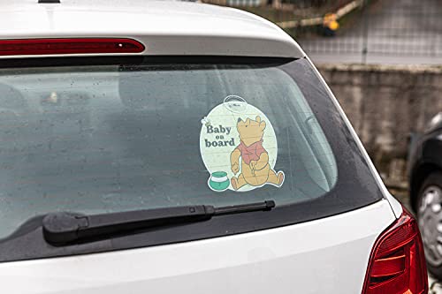 DISNEY WINNIE Señal de coche Baby On Board Winnie The Pooh con ventosa - 500 g, 070.00000000010457