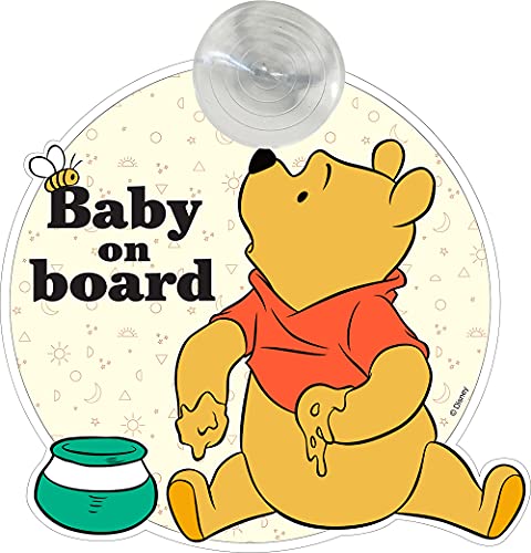 DISNEY WINNIE Señal de coche Baby On Board Winnie The Pooh con ventosa - 500 g, 070.00000000010457