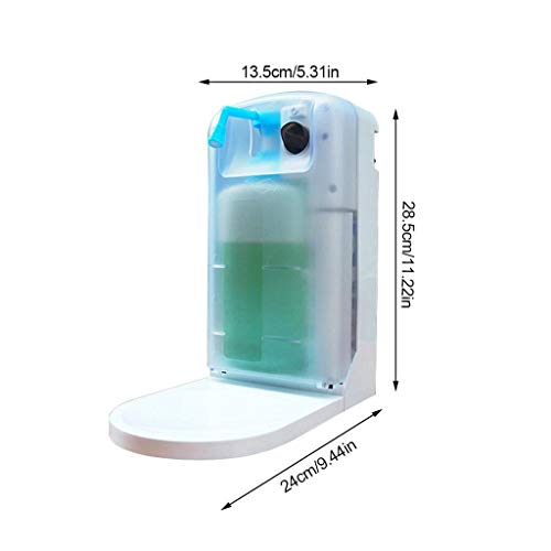 Dispensadores de jabón Dispensador automático de jabón de 1000 ml Sensor sin contacto Dispensador de detergente para champú Montado en la pared para baño Cocina Encimera Dispensadores de loción de duc