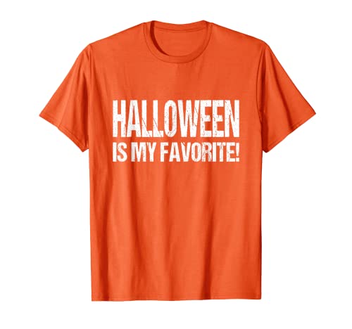 Divertido Halloween naranja es mi favorito Camiseta