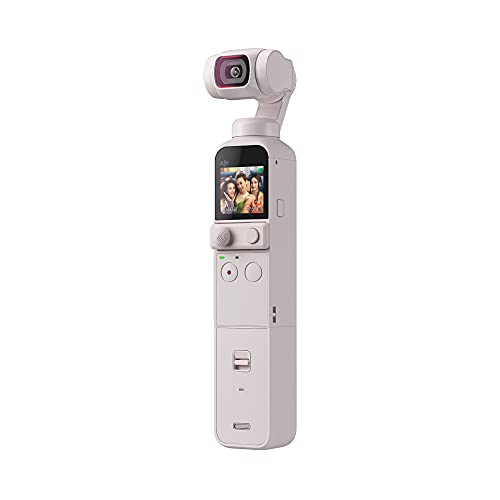 DJI Pocket 2 Pack exclusivo Sunset White Cámara de bolsillo con estabilizador motorizado en 3 ejes, vídeos 4K, fotos de 64 MP, ActiveTrack 3.0, vídeos de YouTube y TikTok, para Android y iPhone