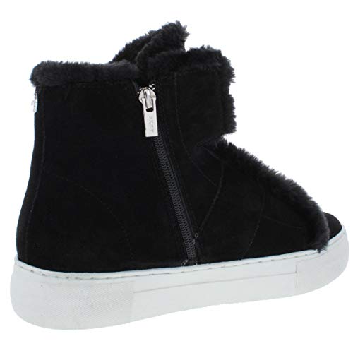 DKNY Mujeres Mason-High Top SNE Piel Deportivos de Moda, Black, Talla 9.5