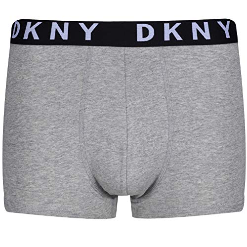 DKNY Pack de 5 Trunk Portland para hombre, talla S - XL, color gris, azul marino y negro negro, gris, azul marino, gris y blanco. XL