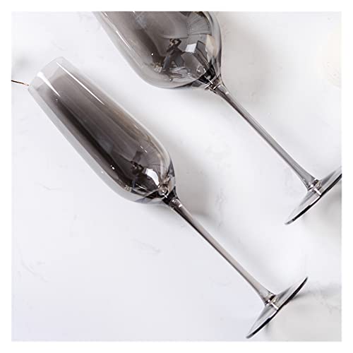 donghaibaihuopu Copas de Vino Clasificación Smoke Grey Champagne Coplas Copas Ajuste for Bar Hotel Webware (Color : B 25x5.4x7.4cm)