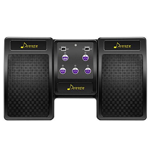 Donner Pedal Página Bluetooth Recargable para Tablet, Negro