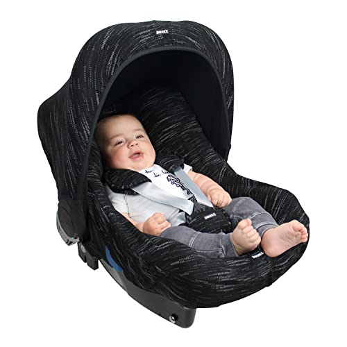 Dooky Hoody protección solar para portabebés de bebe o cochecitos de niño (diseño: Matrix, incl. protección UV 40+, grupo de edad 0+, universal adecuado para la mayoría de las marcas), Negro, 126365