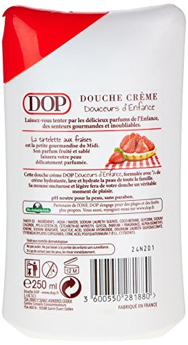 Dop – Crema de Ducha “douceurs d'Enfance”, con perfume de Tartaleta de fresas – 250 ml – juego de 3