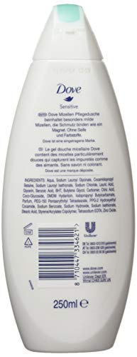 Dove Gel de Ducha Sensitive micela Cuidado ducha, 6 pack (6 x 250 ml)