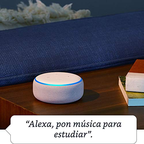 Echo Dot (3.ª generación), reacondicionado certificado, tela de color malva - Altavoz inteligente con Alexa