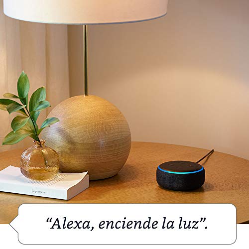 Echo Dot (3.ª generación), reacondicionado certificado, tela de color malva - Altavoz inteligente con Alexa