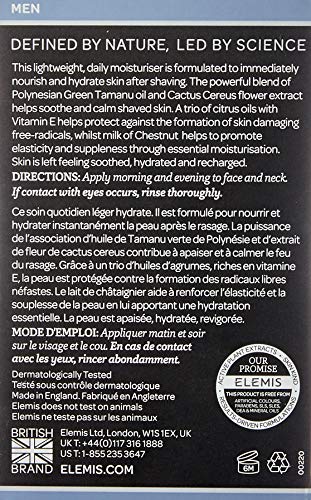 ELEMIS Smooth Result Shave and Beard Oil, loción hidratante de día para hombre 50 ml