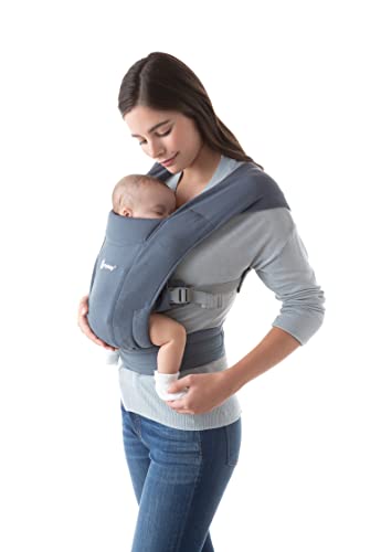 Ergobaby Embrace Mochila Portabebe Ergonomica Recién Nacidos, Extra Suave y Ultraligero (Oxford Blue)