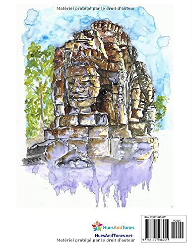 Esquisses au stylo, à l'encre et à l'aquarelle 2 – Temples du Cambodge: Apprendre à dessiner et peindre de merveilleuses illustrations en 10 exercices étape-par-étape