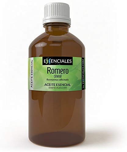 Essenciales - Aceite Esencial de Romero Cineol, 100% Puro, 100 ml | Aceite Esencial Rosmarinus Officinalis