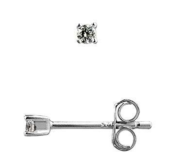 Essens – Pendientes solitarios – Joyería Prestige – Plata maciza 925 milésimas – Sistema de cochecitos de seguridad – Joya para mujer