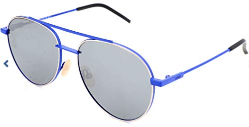 FENDI FF 0222/S T4 PJP 56 Gafas de Sol, Azul (Bluette/Grey Grey), Hombre
