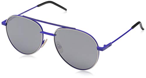 FENDI FF 0222/S T4 PJP 56 Gafas de Sol, Azul (Bluette/Grey Grey), Hombre