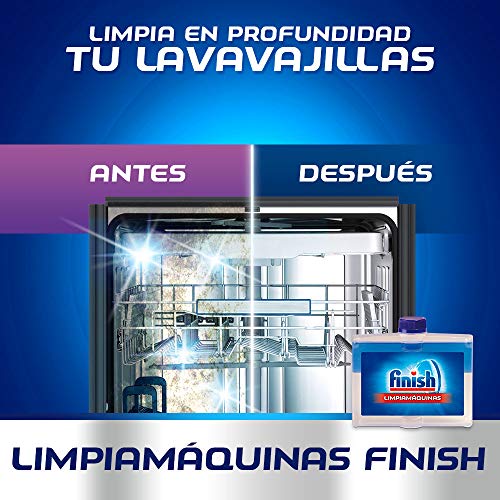 Finish Limpiamáquinas líquido para lavavajillas y Finish Ambientador para lavavajillas, aroma limón - Megapack 2 y 2 Unidades