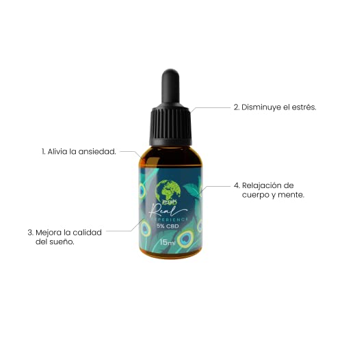 FLASTHER CBD Real Experience | ACEITE 15ML 5% | Masajeador | Bio Oil | Colágeno | Extracto de Cáñamo | Full Spectrum | Gotas | liquid | 100% Natural | < 0.2% THC