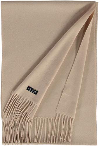 FRAAS Bufanda para hombre y mujer de Cashmink®- Más suave que el cashmere - 35 x 200 cm - Pañuelo fabricado en Alemania - Fular perfecto para el invierno - Chal con flecos en colores lisos