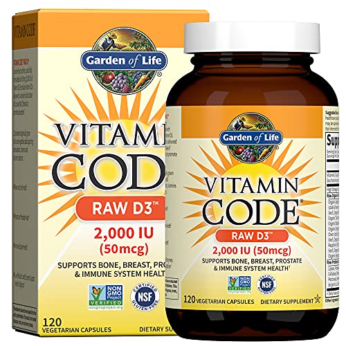 Garden of Life Código De Vitamina D3 Raw, 2000 Ui - 120 Vcaps 320 g