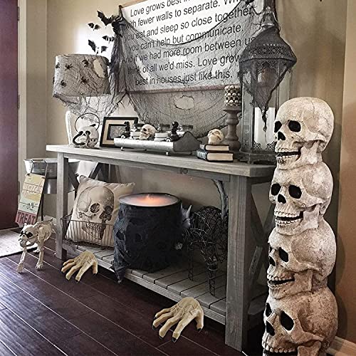 Garra de mano de demonio de Halloween, estatuas para colgar en la pared de mano de bruja de Halloween, garra de demonio de terror retro de resina, decoración de Halloween de mano fantasma divertida